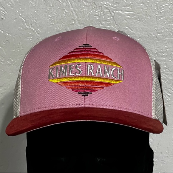 Kimes Ranch El Paso Women’s Trucker Hat Blush Pink Leather Suede Cowgirl - Picture 7 of 10